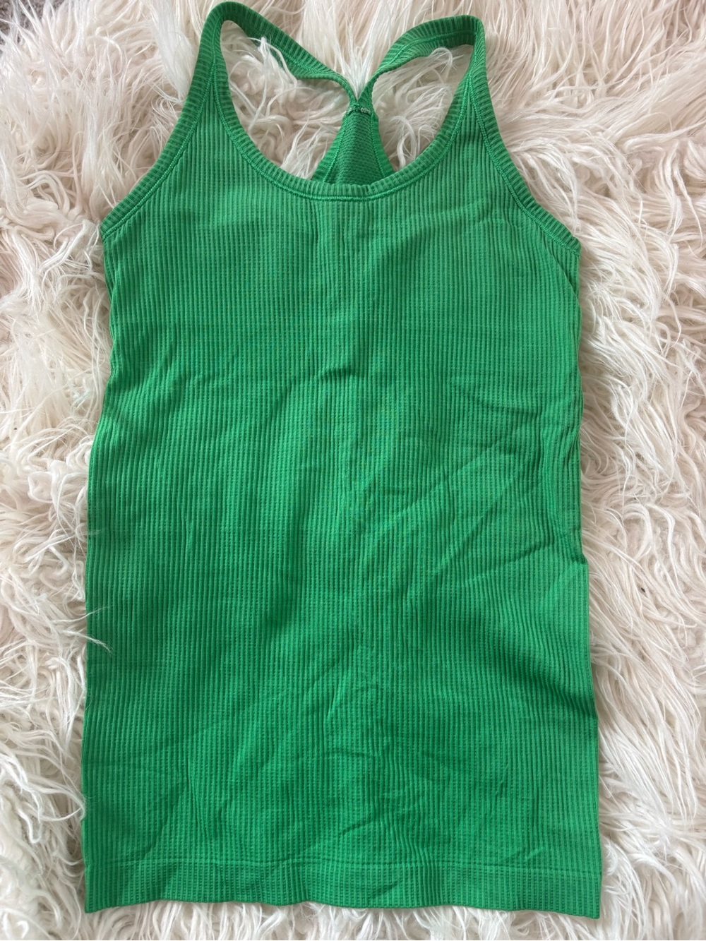 lululemon athletica Green Ribbed Tank Top